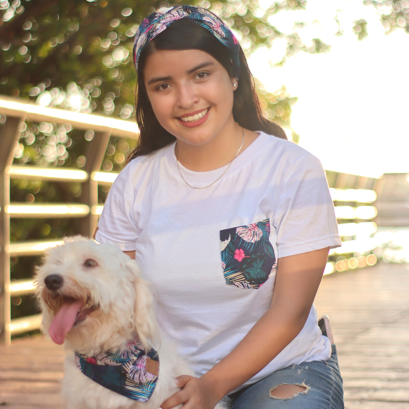 Match marino tropical rosa
