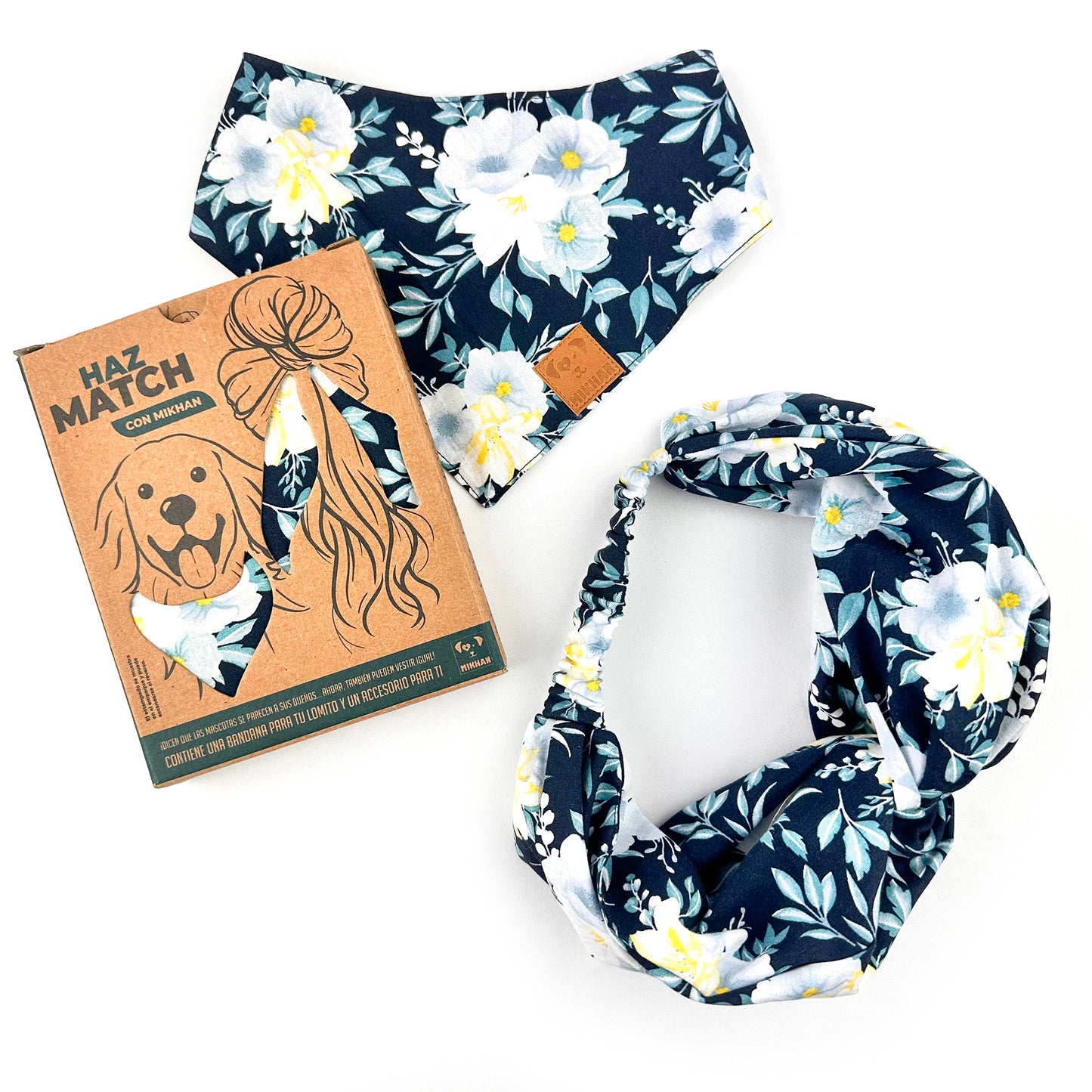 Match marino con flores