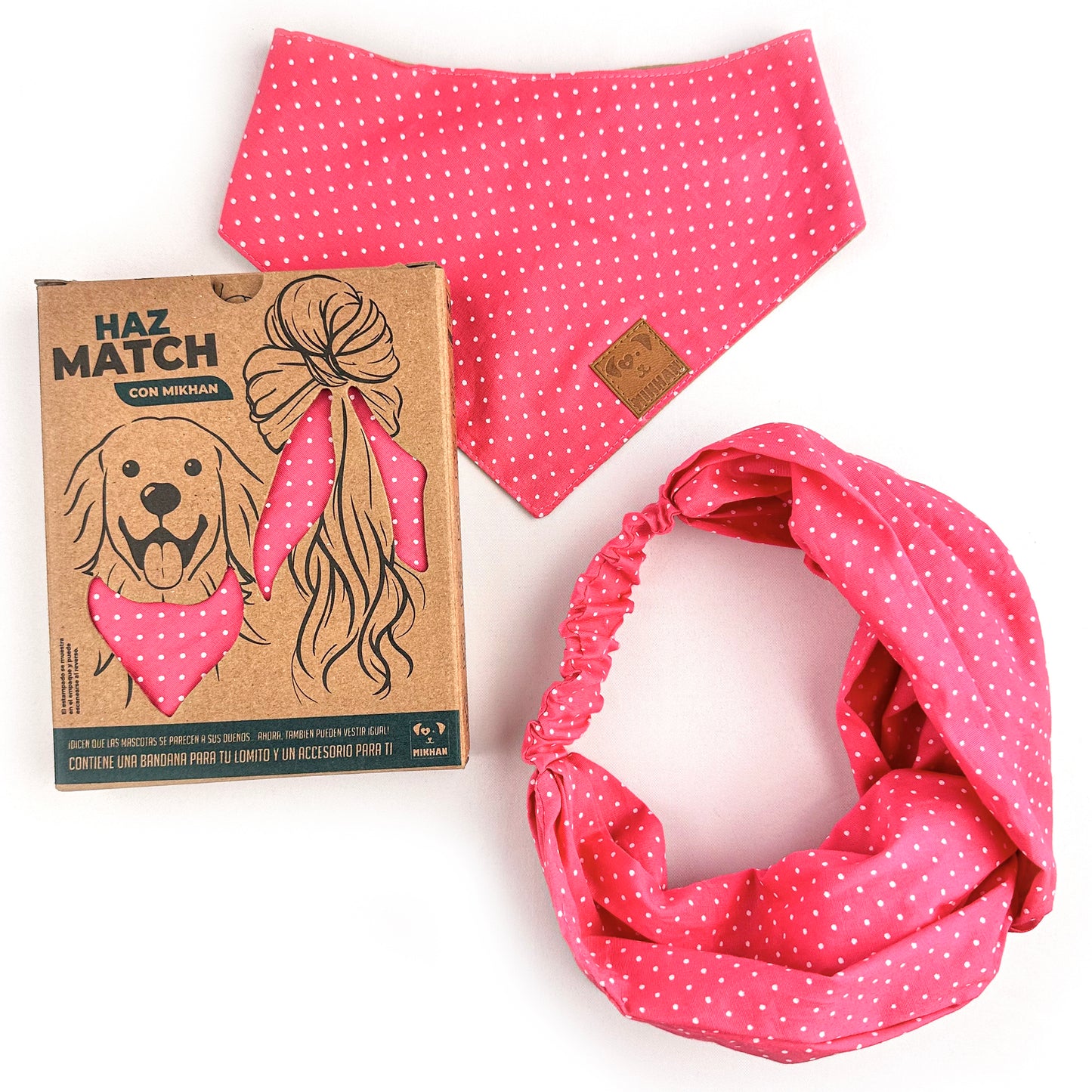 Match lunares rosa