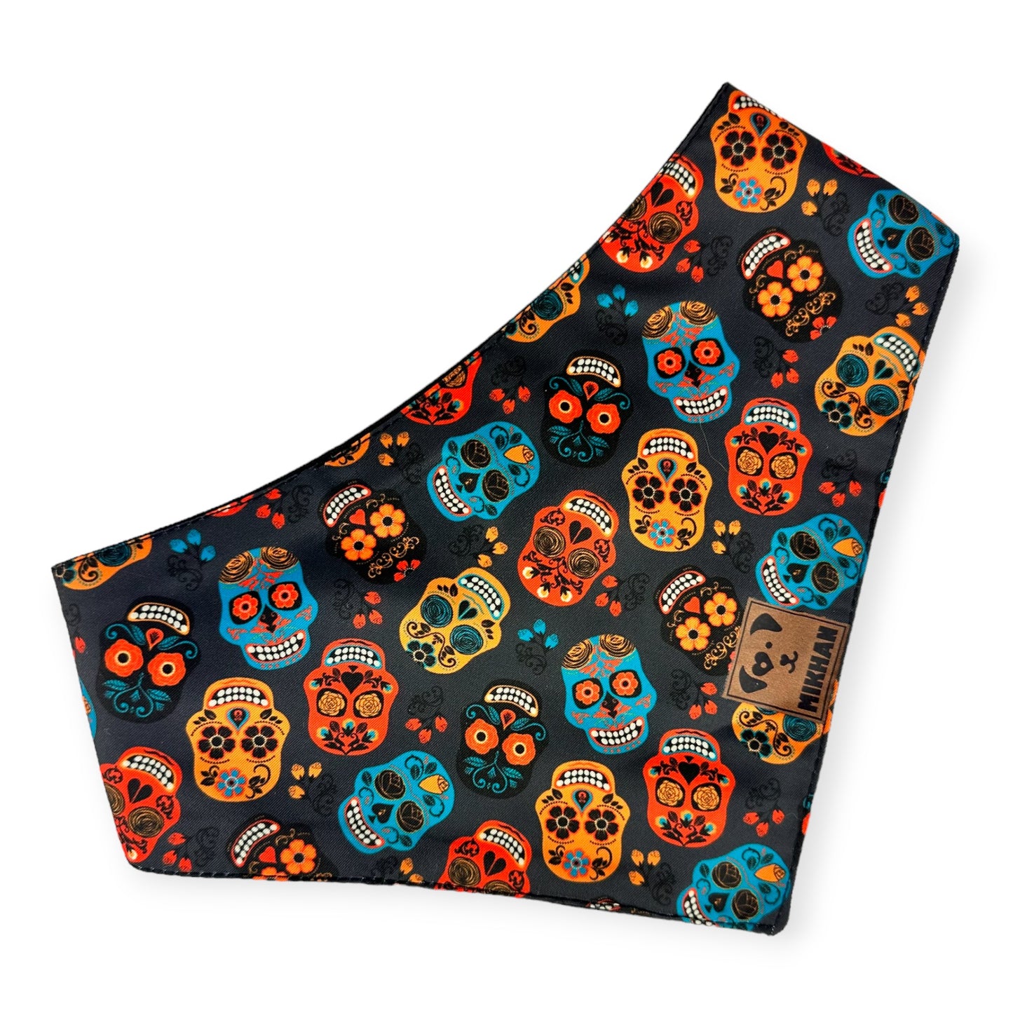 Bandana día de muertos negro mini calaveras