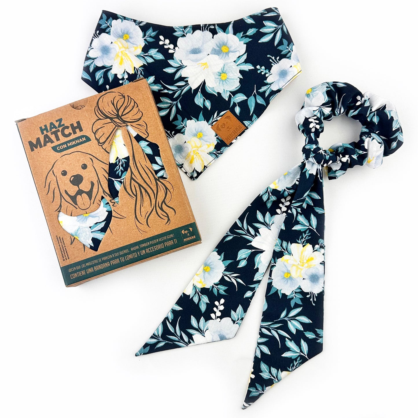 Match marino con flores