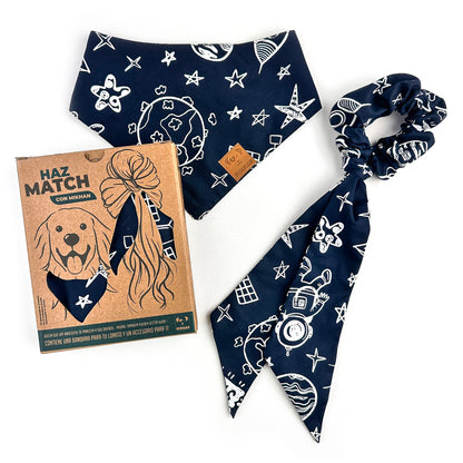 Match espacial azul marino